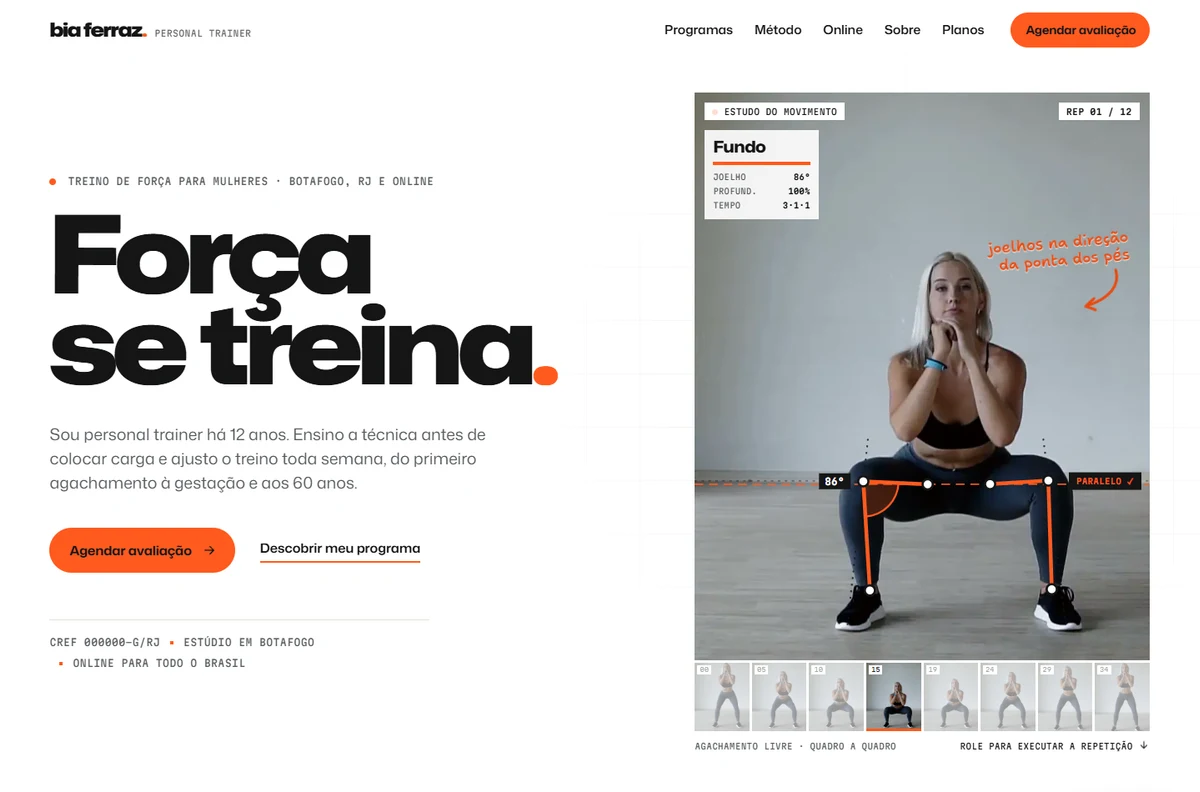 Bia Ferraz Personal — site de treino de força para mulheres